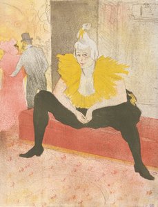 La clownesse assise Mademoiselle Cha-u-ka-o de la série Elles - Henri de Toulouse Lautrec