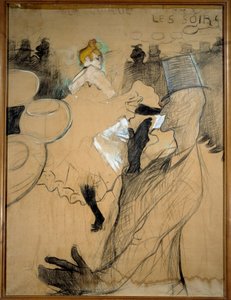 Le moulin rouge, la Goulue et Valentin le Désossé - Henri de Toulouse Lautrec