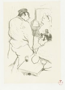 Deux femmes et un homme dans un bordel - Henri de Toulouse Lautrec