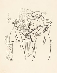 Deux femmes devant un miroir - Henri de Toulouse Lautrec