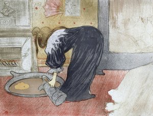 Femme au bain (suite Elles) - Henri de Toulouse Lautrec