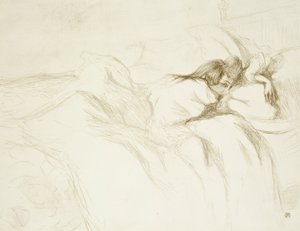 Femme au lit—Réveil, planche trois de Elles - Henri de Toulouse Lautrec