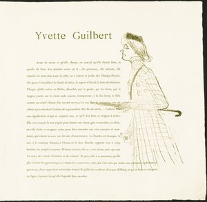 Yvette Guilbert - Henri de Toulouse Lautrec