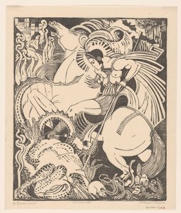 Le tueur de dragons - Henri van der Stok (signed by artist)