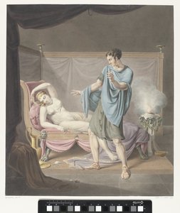 Scène classique avec homme debout près d