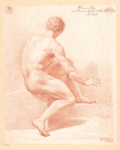 Homme nu assis, vu de dos (3e prix 1806) - Henricus Franciscus Wiertz