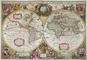 Nouvelle carte terrestre et maritime de la Terre entière, 1630