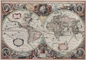 Nova totius Terrarum Orbis geographica ac hydrographica tabula - Henricus Hondius II
