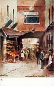 Vieux Londres : Passage de la taverne Ship, marché de Leadenhall - Henrie Pitcher