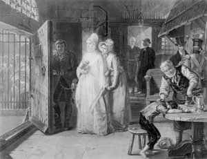 Mme Fry visitant la prison de Newgate, 1893