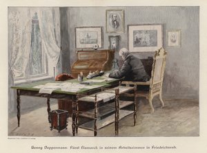 Otto von Bismarck dans son bureau à Friedrichsruh, Allemagne - Henriette Deppermann