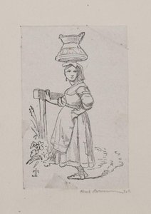 Femme italienne avec une cruche d