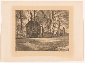 Maison de campagne entre les arbres - Henriëtte de Vries (signed by artist)