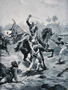 Lt Roberts remportant sa V.C., 2 janvier 1858, illustration de 