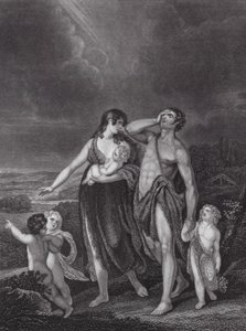 Le départ de Caïn, Genèse, Ch 4, v 16 - Henry (after) Singleton