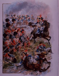 Soldats des Highlands formant un carré contre la cavalerie française à Quatres Bras - Henry A. Payne