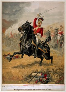 La charge des 1er Life Guards à Waterloo, publiée vers 1890 - Henry A. Payne