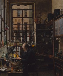 Dans le laboratoire, vers 1885-87 - Henry Alexander