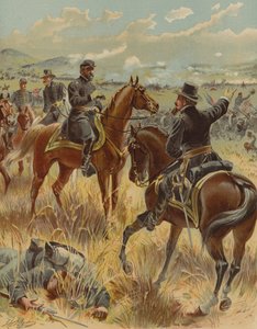 Le général Meade à la bataille de Gettysburg, Pennsylvanie, guerre civile américaine, 2 juillet 1863 - Henry Alexander Ogden