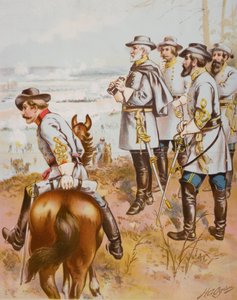 Le général Robert E. Lee (1807-70) à la bataille de Fredericksburg, 13 décembre 1862 - Henry Alexander Ogden