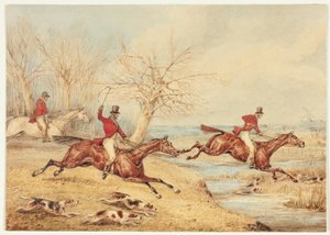 Chasseurs à cheval avec chiens - Henry Alken