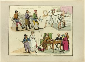 Plaque des illustrations aux chansons populaires - Henry Alken