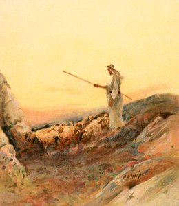 Un berger comptant ses moutons - Henry Andrew Harper