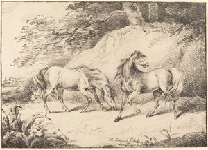 Chevaux sauvages - Henry Bernard Chalon