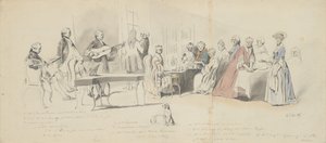 Thé chez le Prince de Conti, milieu du 19ème siècle - Henry Bonaventure Monnier