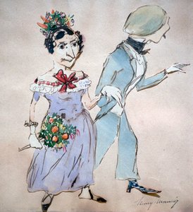 Le Couple avec le Bouquet, vers 1825-1877 - Henry Bonaventure Monnier