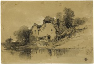 Cottage au bord du canal - Henry Bright