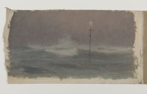 Croix et vague, Bretagne, vers 1905 - Henry Brokman Knudsen