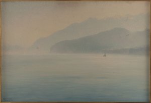 Côte de Sorrente, bleu et argent - Henry Brokman Knudsen