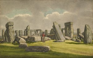 Stonehenge depuis le S.O., montrant des ruines avec un soldat, 1824-1839 - Henry Browne