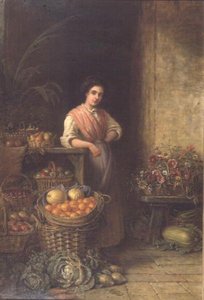 Jeune Vendeuse de Fruits - Henry Charles Bryant