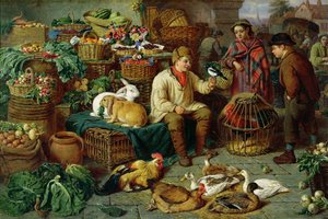 Scène de marché