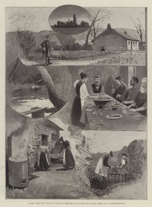 Une colonie communiste libre en Angleterre, croquis à Clousden Hill Farm, Forest Hall, Northumberland