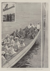 Cronje, sa femme, son fils et son état-major transportés au Milwaukee dans le cutter armé du HMS Doris