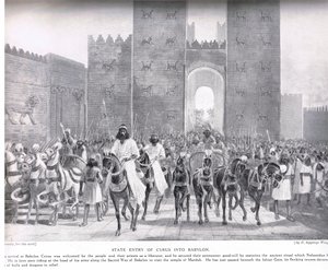 Entrée de Cyrus à Babylone, illustration de 