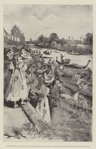 Régate de Henley, la Finale pour les Diamond Sculls (Ten Eyck contre Blackstaffe), vue de l