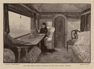 La reine Victoria dans le wagon royal