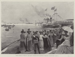 Le temps de la reine à Folkestone, départ de Sa Majesté pour le continent à bord du Calais-Douvres, 11 mars