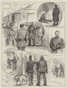 Croquis avec la police à l