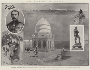 La vengeance de Gordon, Omdurman, la scène de la grande bataille entre les troupes britanniques et égyptiennes combinées et les derviches du Soudan