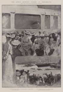 Le voyage du roi, scènes à Portsmouth - Henry Charles Seppings Wright
