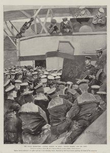 Les manœuvres navales, le capitaine Barrow, du HMS Prince George, et son équipage - Henry Charles Seppings Wright