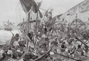 Le combat naval à Péluse - Henry Charles Seppings Wright