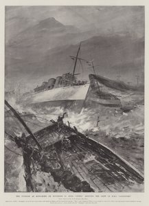 Le typhon à Hong-Kong le 10 novembre, HMS Otter sauvant l
