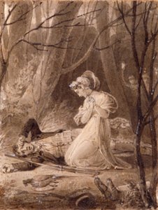 Scène des Contes du hall de George Crabbe, 19ème siècle