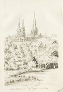 Cathédrale de Lichfield - Vue sud-ouest